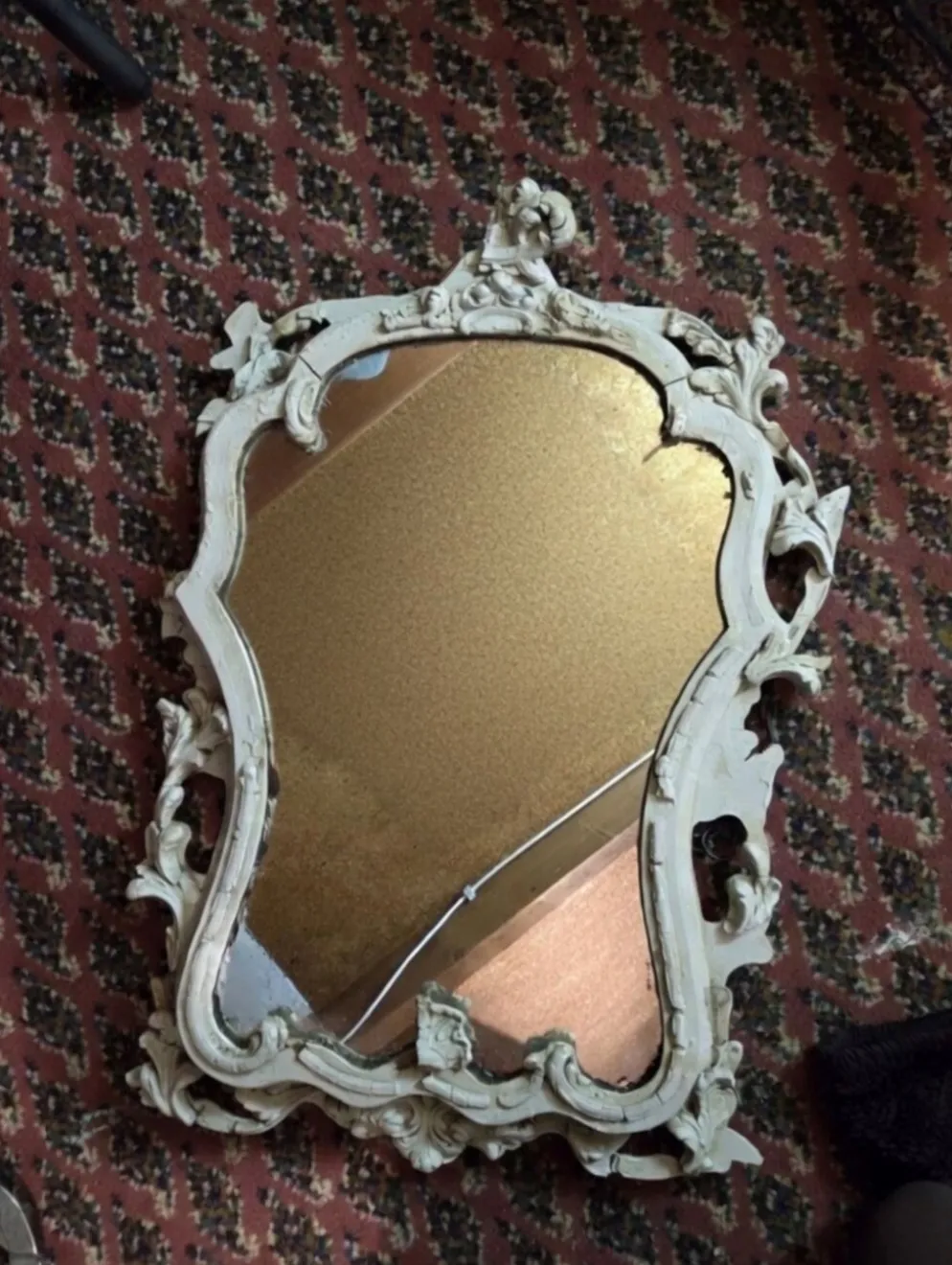 Miroir mural vintage baroque / rococo – Cadre orné shabby chic