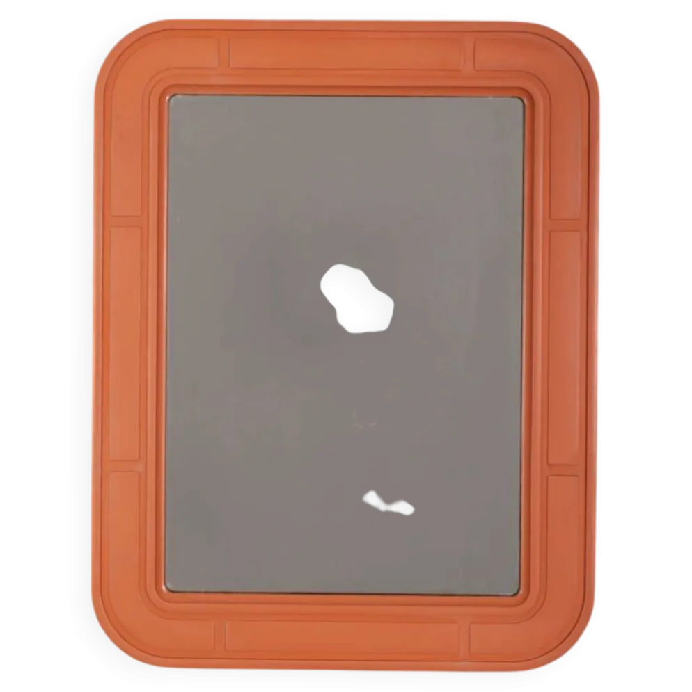 Miroir mural vintage orange par Carrara Matta, années 1970