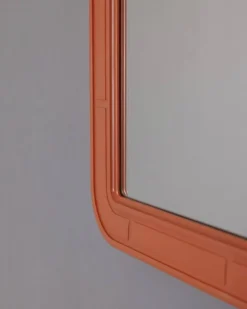 Miroir mural vintage orange par Carrara Matta, années 1970