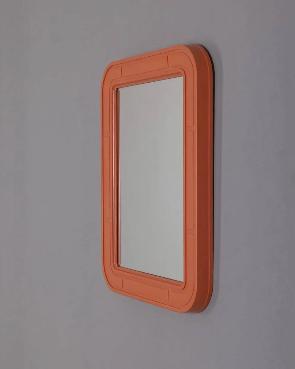Miroir mural vintage orange par Carrara Matta, années 1970