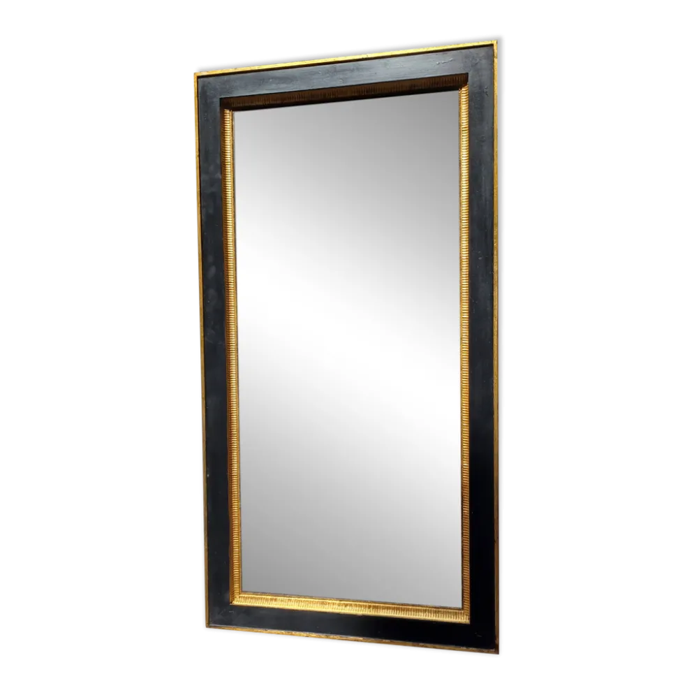 Miroir noir et dore de style art deco