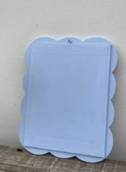 Miroir nuage en bois ondulé