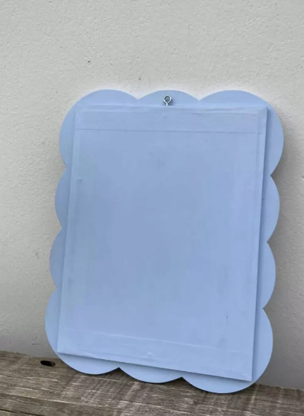 Miroir nuage en bois ondulé