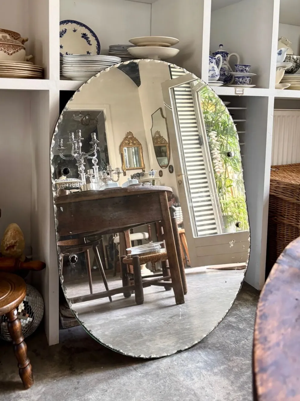 Miroir oblong biseauté ⌀ 110 x 81 cm