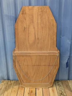 Miroir Octogonal biseauté Art Déco, Teck, 131cm