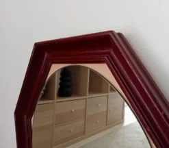 Miroir octogonale art déco en bois massif