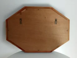 Miroir octogonale art déco en bois massif