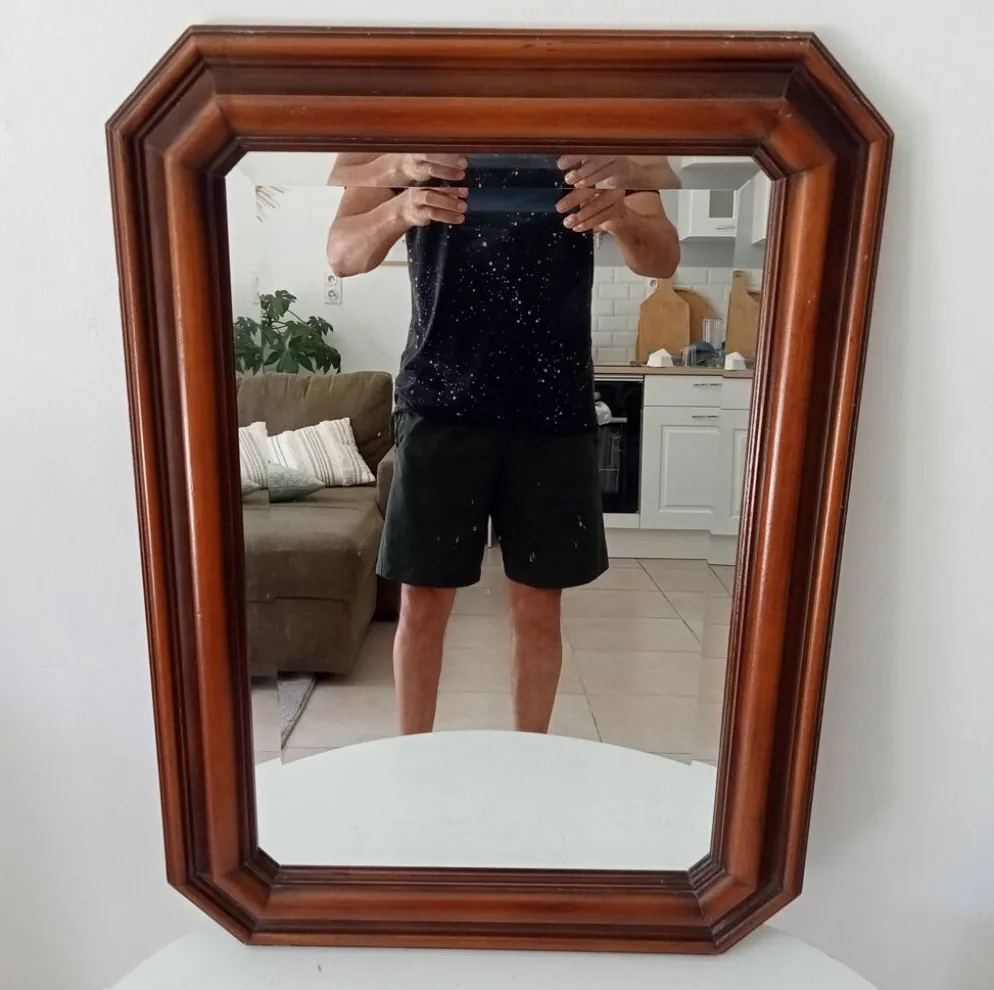 Miroir octogonale biseauté, années 60