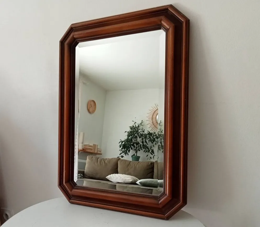 Miroir octogonale biseauté, années 60