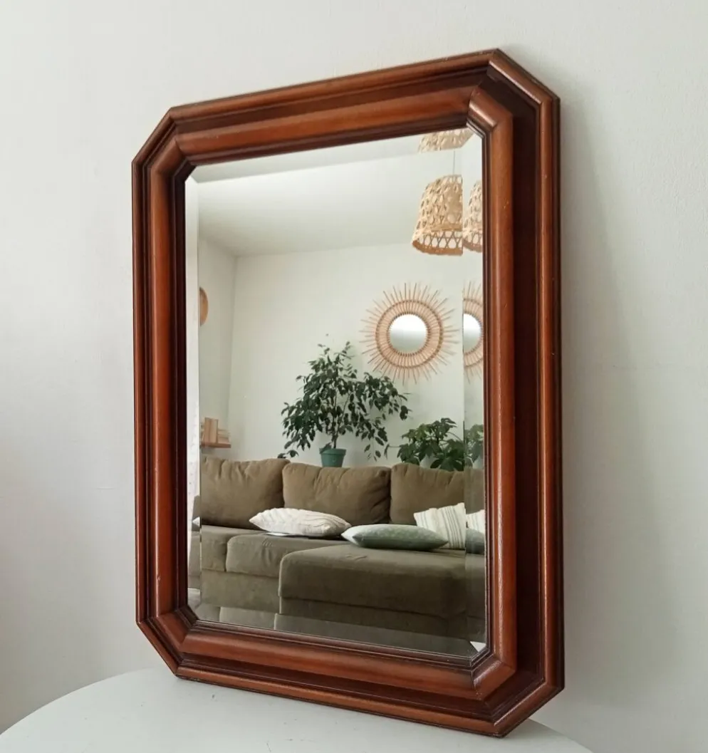 Miroir octogonale biseauté, années 60