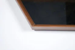 Miroir octogonal scandinave teck années 60