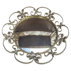 Miroir oeil de sorcière vintage 43 cm , années 60