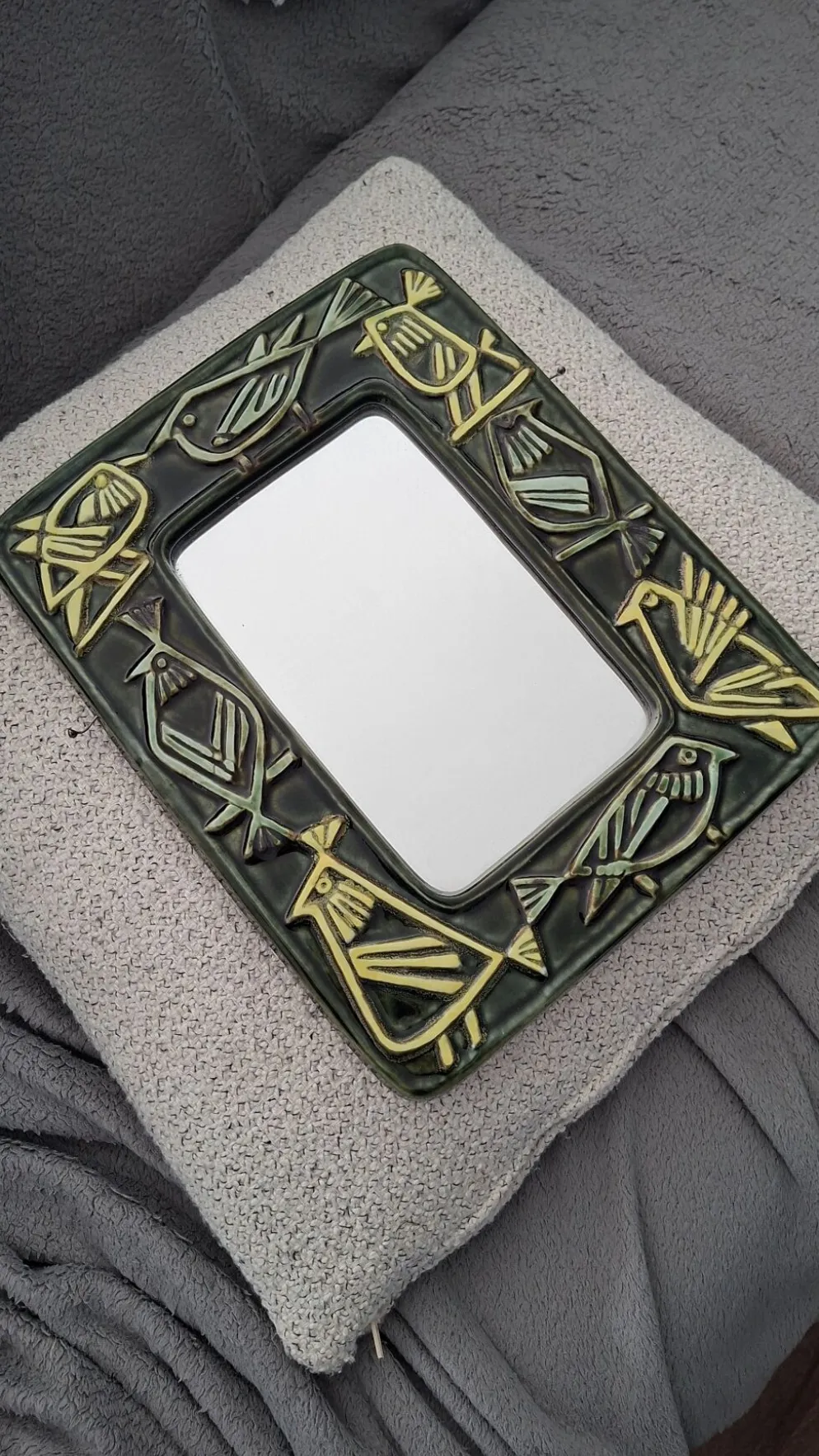 Miroir Oiseaux En Céramique Lisa Larson Série Harlequin/ Gustavsberg (
