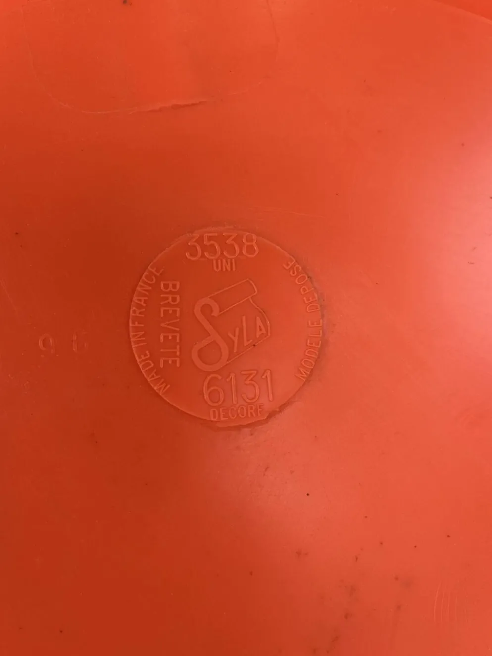 Miroir orange vintage