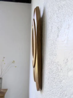 Miroir organique noyer 1960