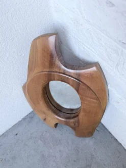 Miroir organique noyer 1960