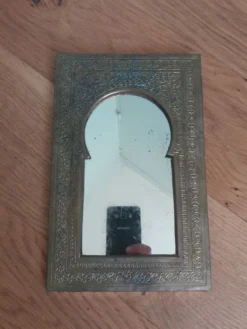 Miroir oriental laiton 25 x 16