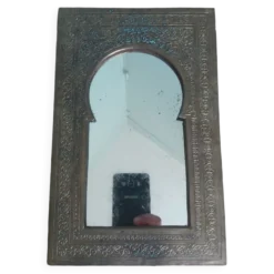 Miroir oriental laiton 25 x 16