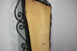 Miroir ornemental en fer forgé MOKO Praha, Tchécoslovaquie, milieu du 20ème siècle