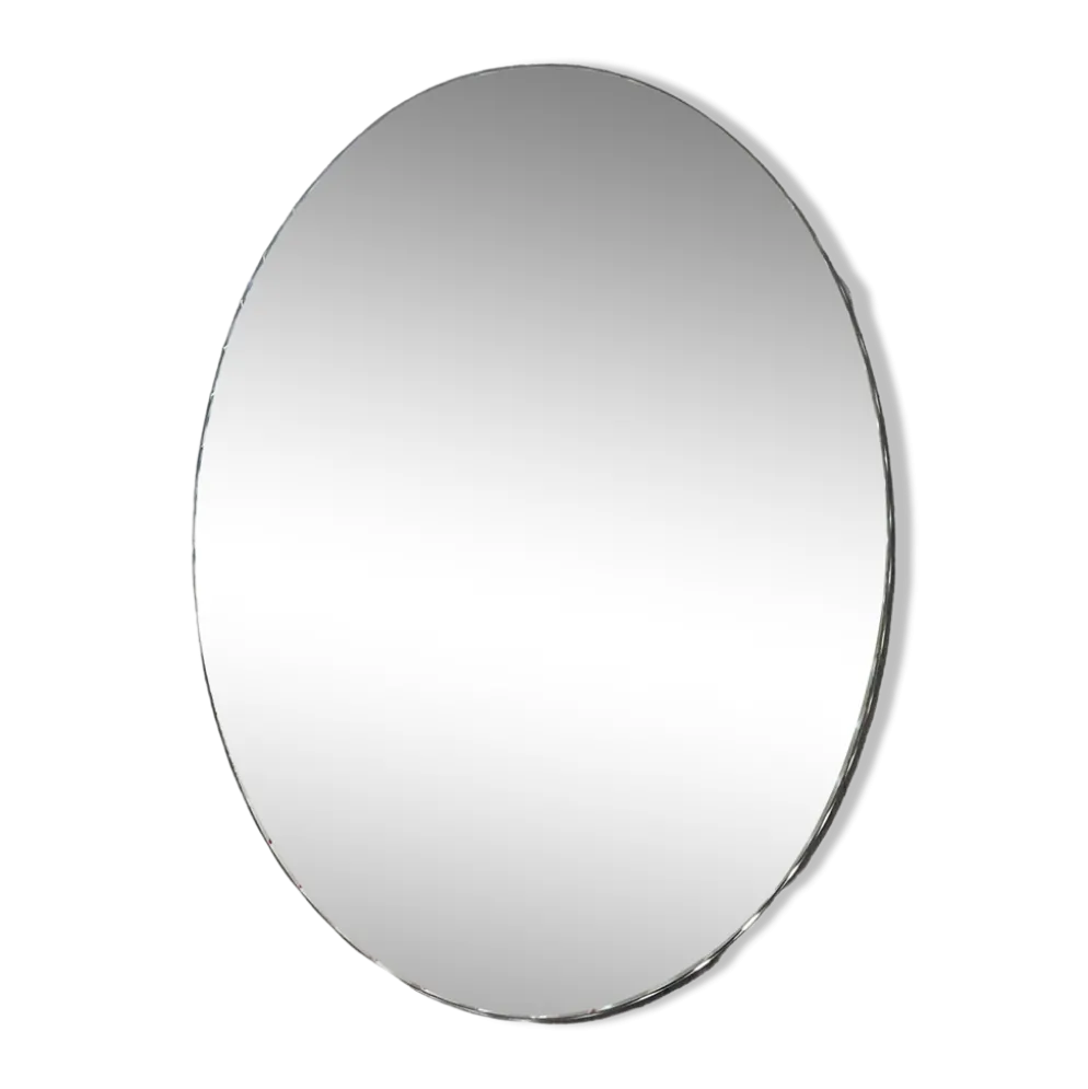 Miroir oval biseauté 60 42 vintage