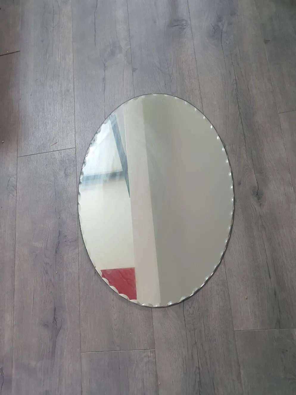 Miroir oval biseauté 60 42 vintage