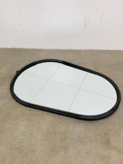 Miroir ovale années 50 fer forgé et laiton