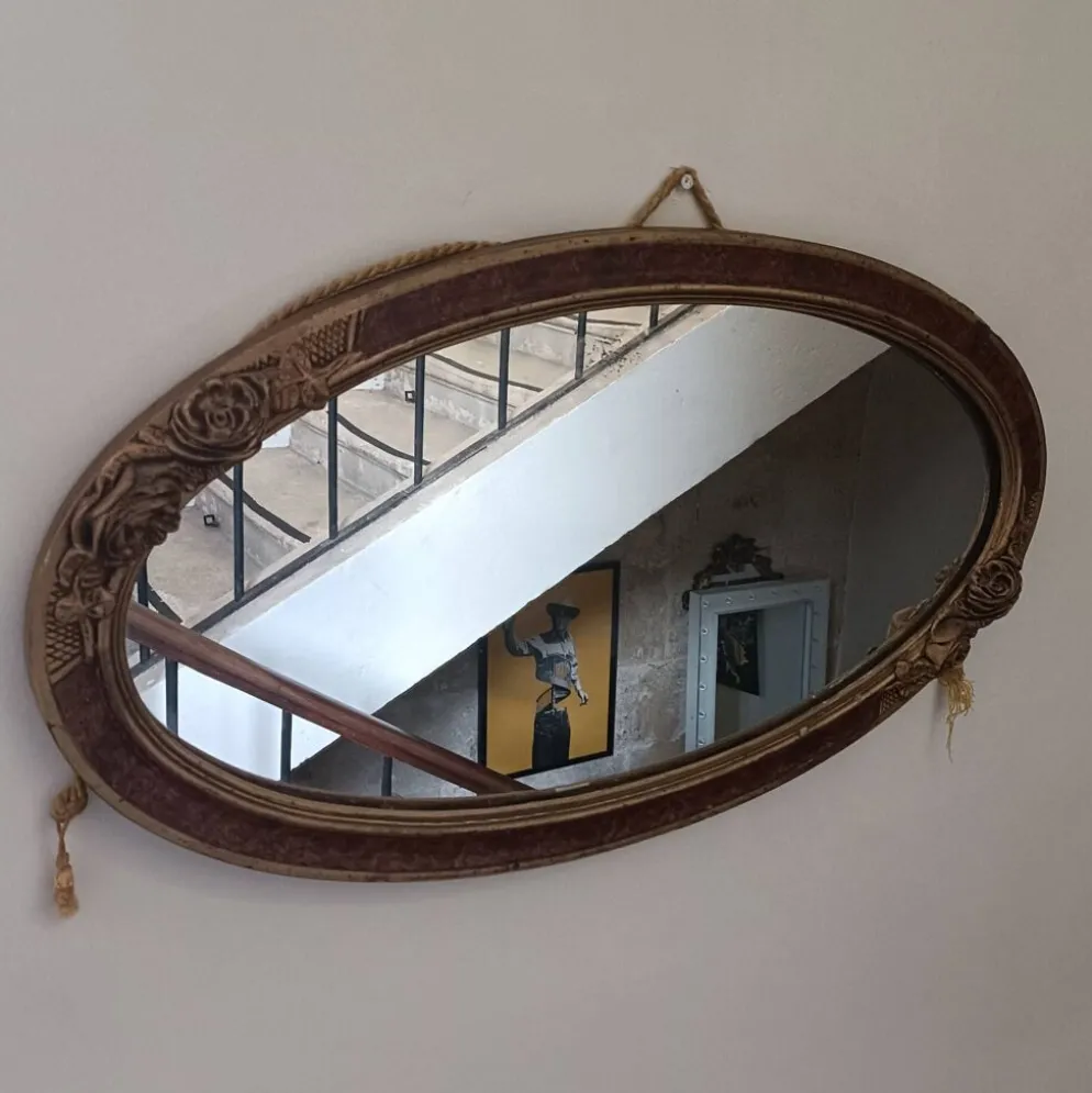 Miroir ovale Art Déco