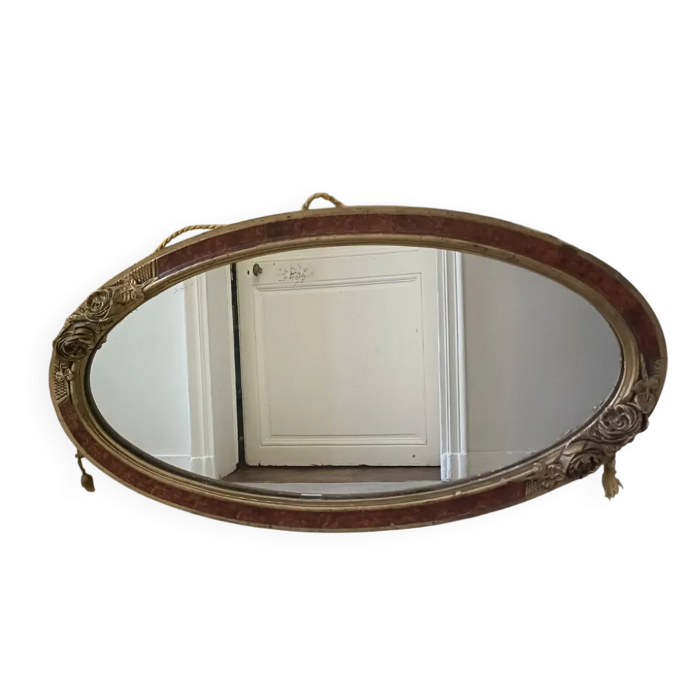 Miroir ovale Art Déco