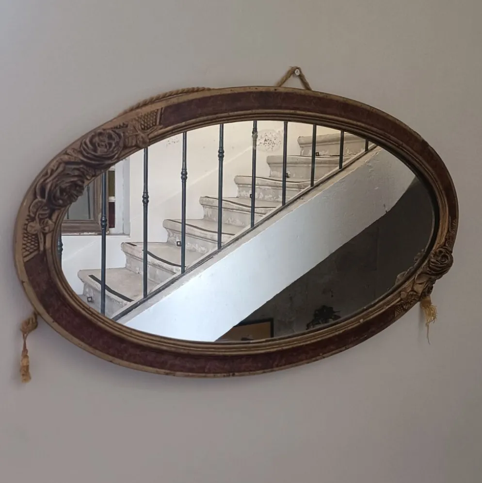 Miroir ovale Art Déco