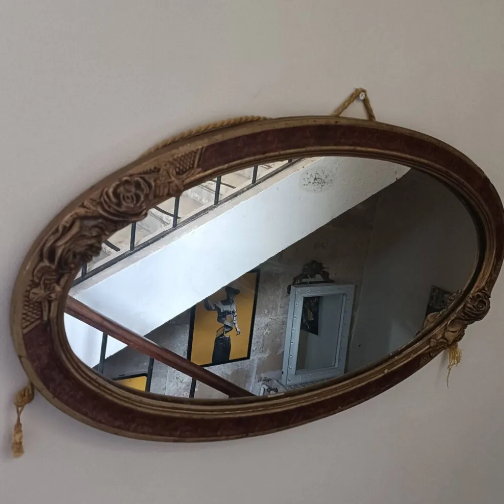 Miroir ovale Art Déco