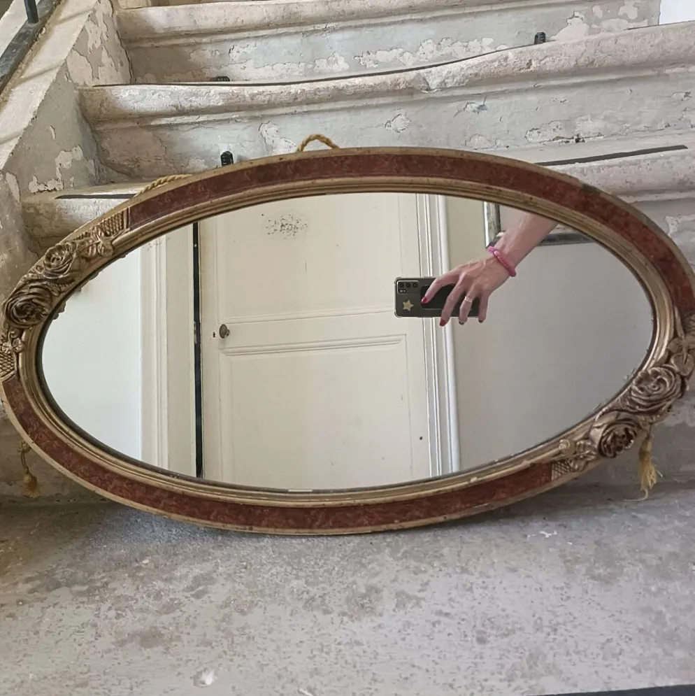 Miroir ovale Art Déco