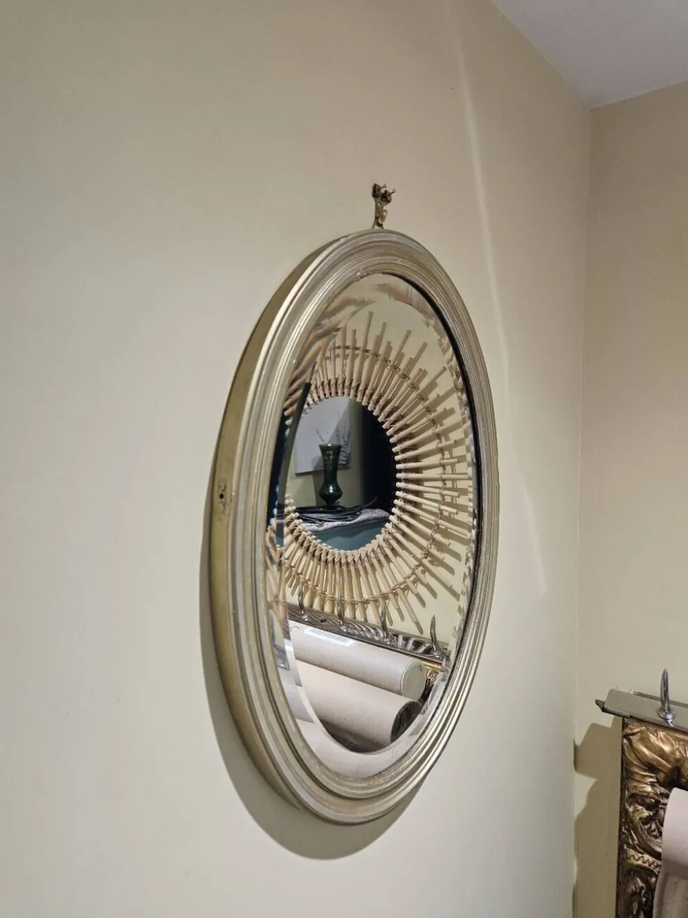 Miroir ovale biseauté
