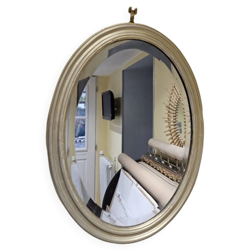 Miroir ovale biseauté