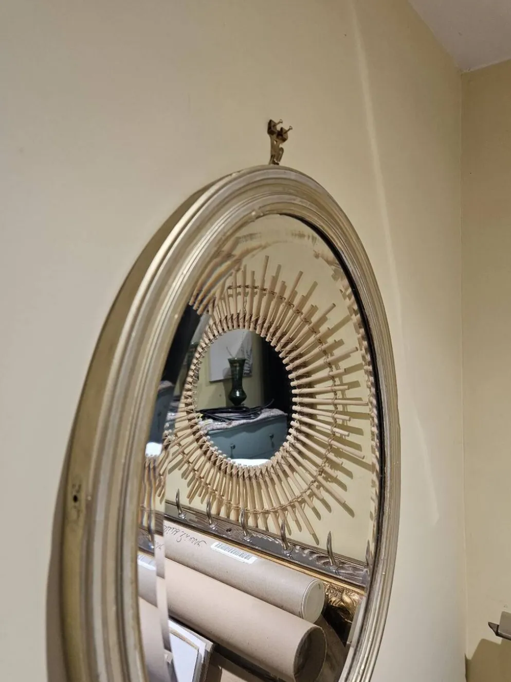 Miroir ovale biseauté
