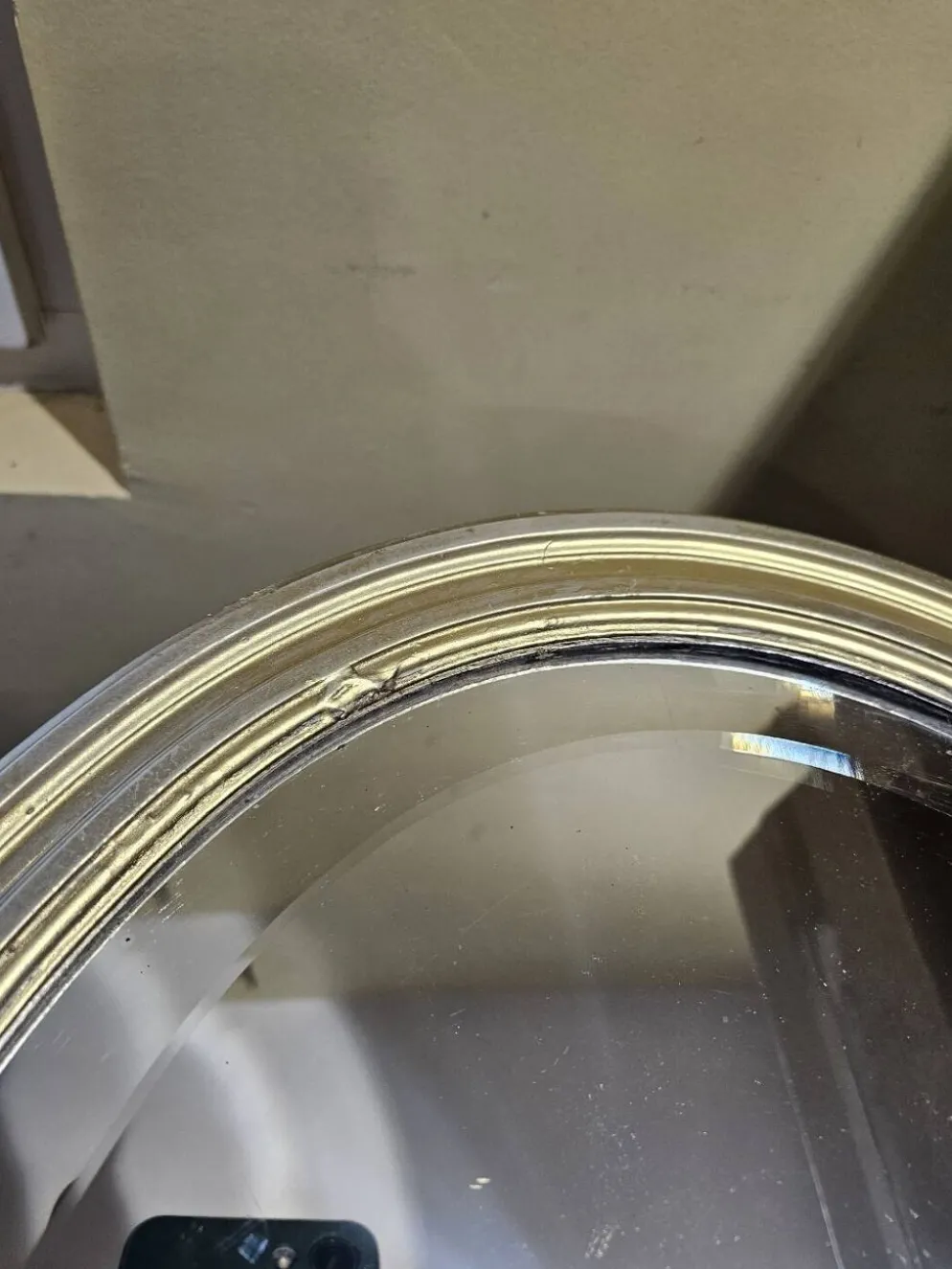 Miroir ovale biseauté