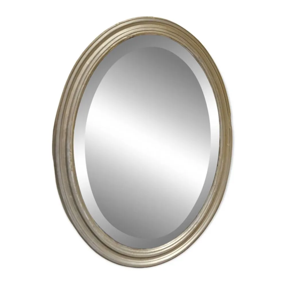Miroir ovale biseauté