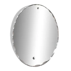 Miroir ovale biseauté Art Déco