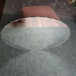 Miroir ovale biseauté Art Déco