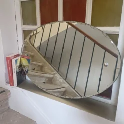 Miroir ovale biseauté Art Déco