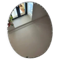 Miroir ovale biseauté à poser