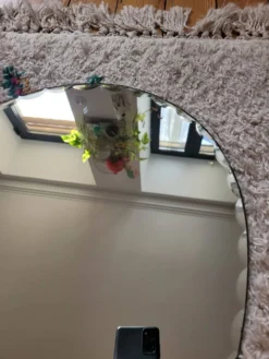 Miroir ovale biseauté à poser