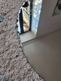 Miroir ovale biseauté à poser