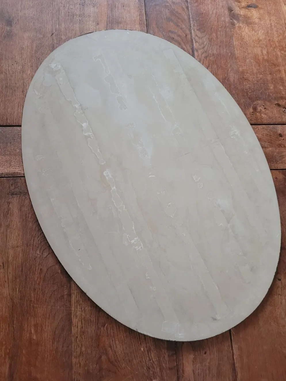 Miroir ovale biseauté à poser