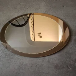 Miroir ovale biseauté seventies
