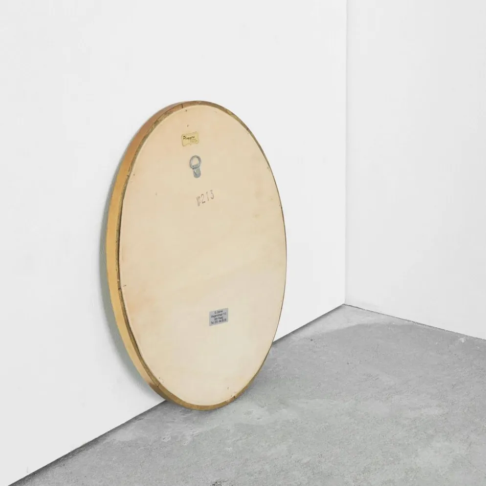 Miroir ovale bois doré Wood Wood années 1960