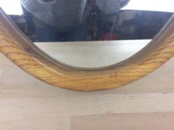 Miroir ovale cerclage bois massif 93 x 46 cm