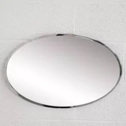 Miroir ovale des années 60 sur contour chromé
