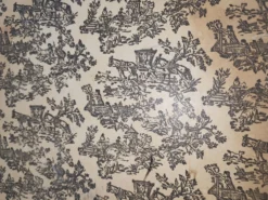 Miroir ovale de style Louis XVI – Dos Toile de Jouy – XXe
