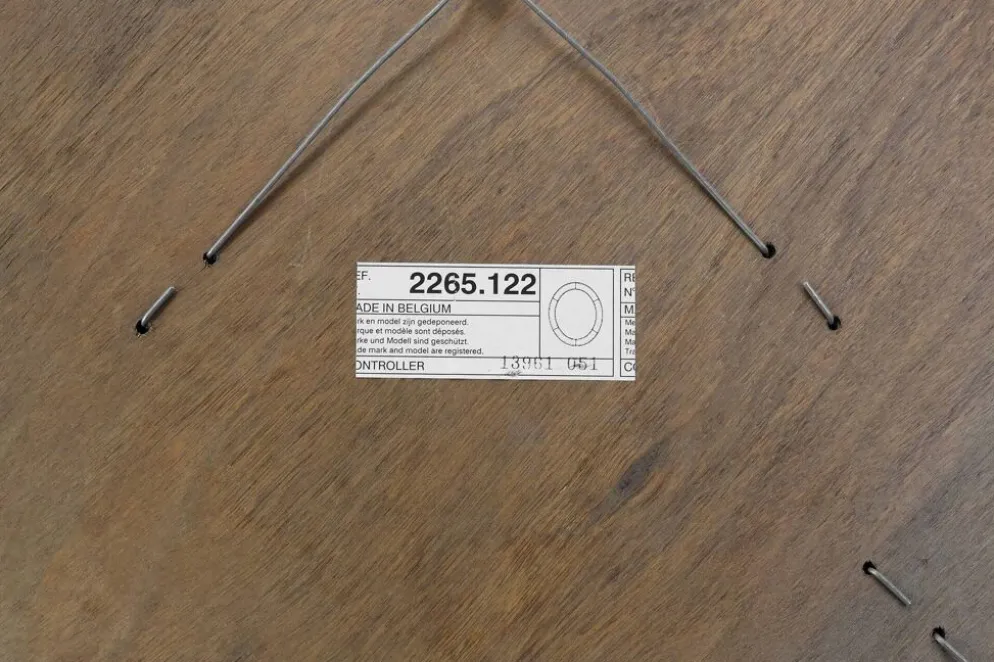 Miroir ovale doré de style mid-century par Deknudt, Belgique, années 1980.