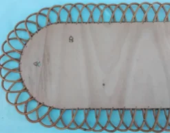 Miroir ovale en rotin